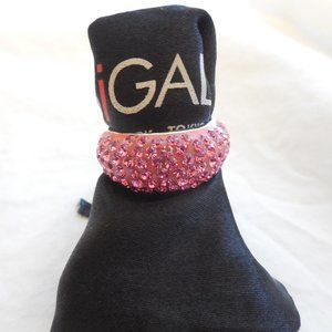 Sterling Silver Pink Pave Crystal Ring by David Si